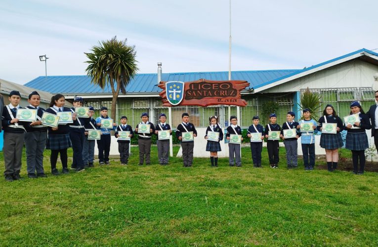 Brigada  escolar  de  Colegio  Santa  Cruz  de  Laja  recibe  diploma  de  capacitación