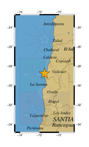 Sismo de mediana intensidad en Regiones de Atacama y Coquimbo