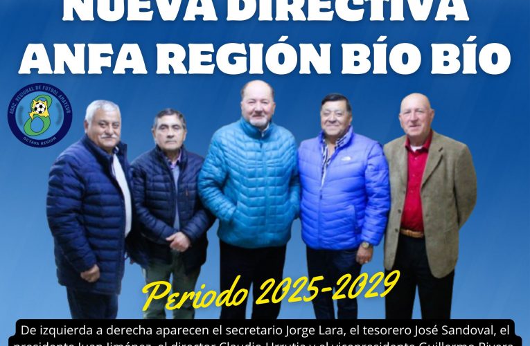 Anfa Región Bío Bío tiene nueva directiva. Principales hitos de la elección fueron permanencia de Guillermo Rivera como vicepresidente, y elección de Jorge Lara como secretario